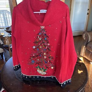 VINTAGE CHRISTMAS SWEATER CUTE UGLY Y2K COTTAGECORE HOLIDAY SANTA